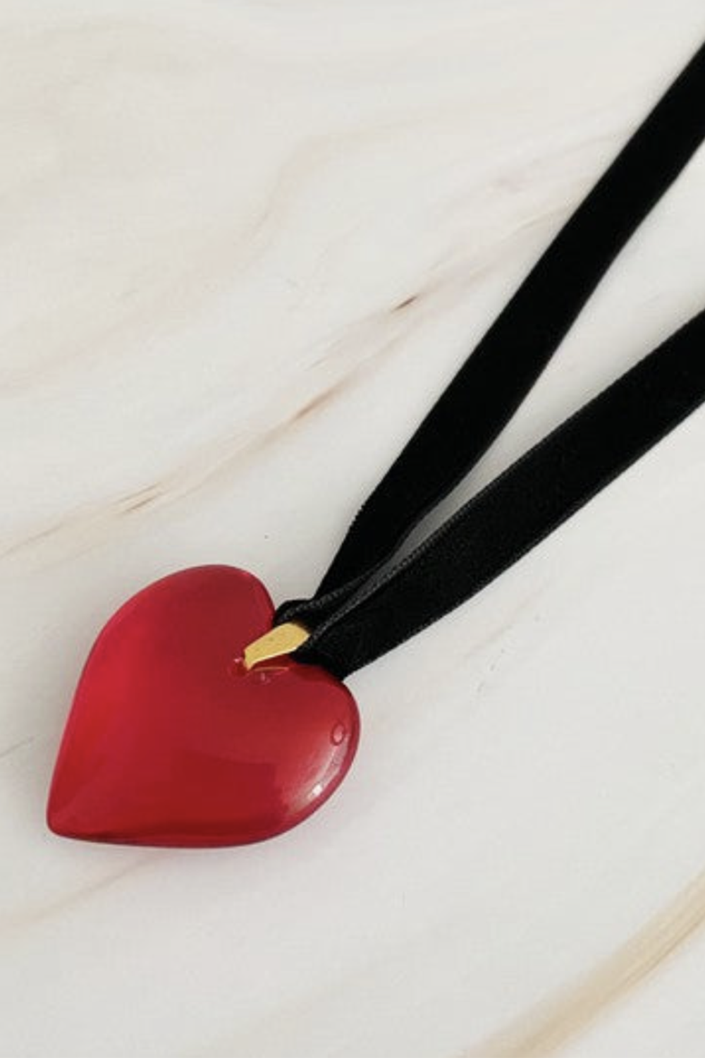 Liquid Love Red Heart Wrap Necklace