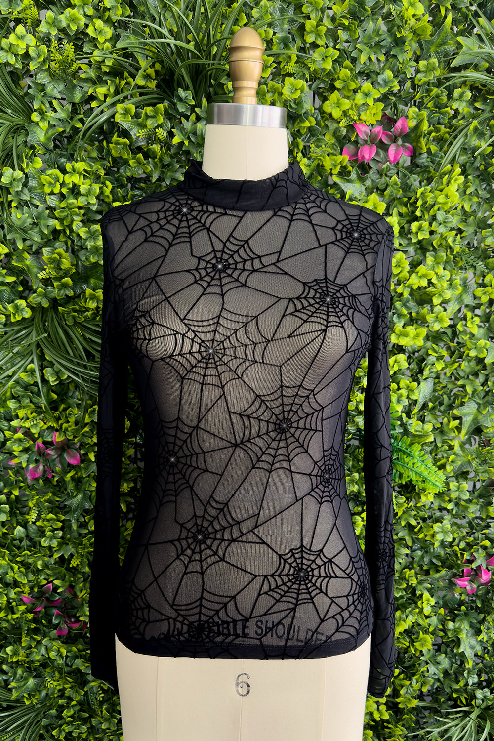 Glamour-Web Sheer Spiderweb Top with Rhinestones - PRE-ORDER