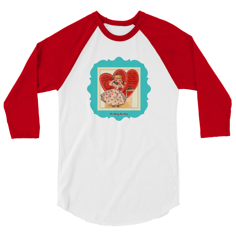 I've Got Your Number Valentine 3/4 sleeve raglan shirt – The Oblong Box  Shop™