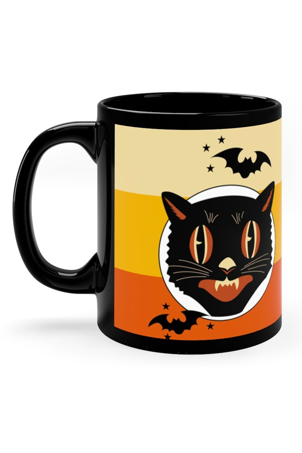 Mitzi Halloween Cat Candy Corn Mug