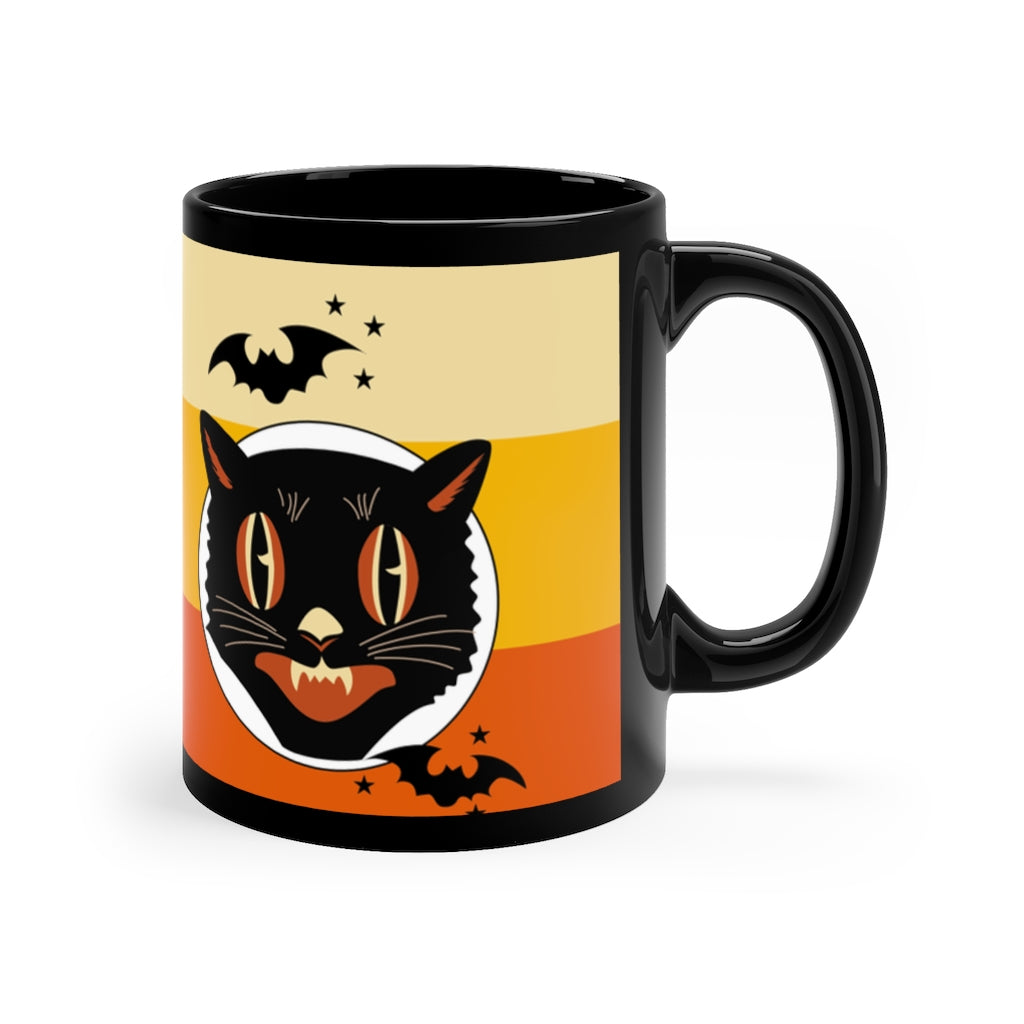 Mitzi Halloween Cat Candy Corn Mug