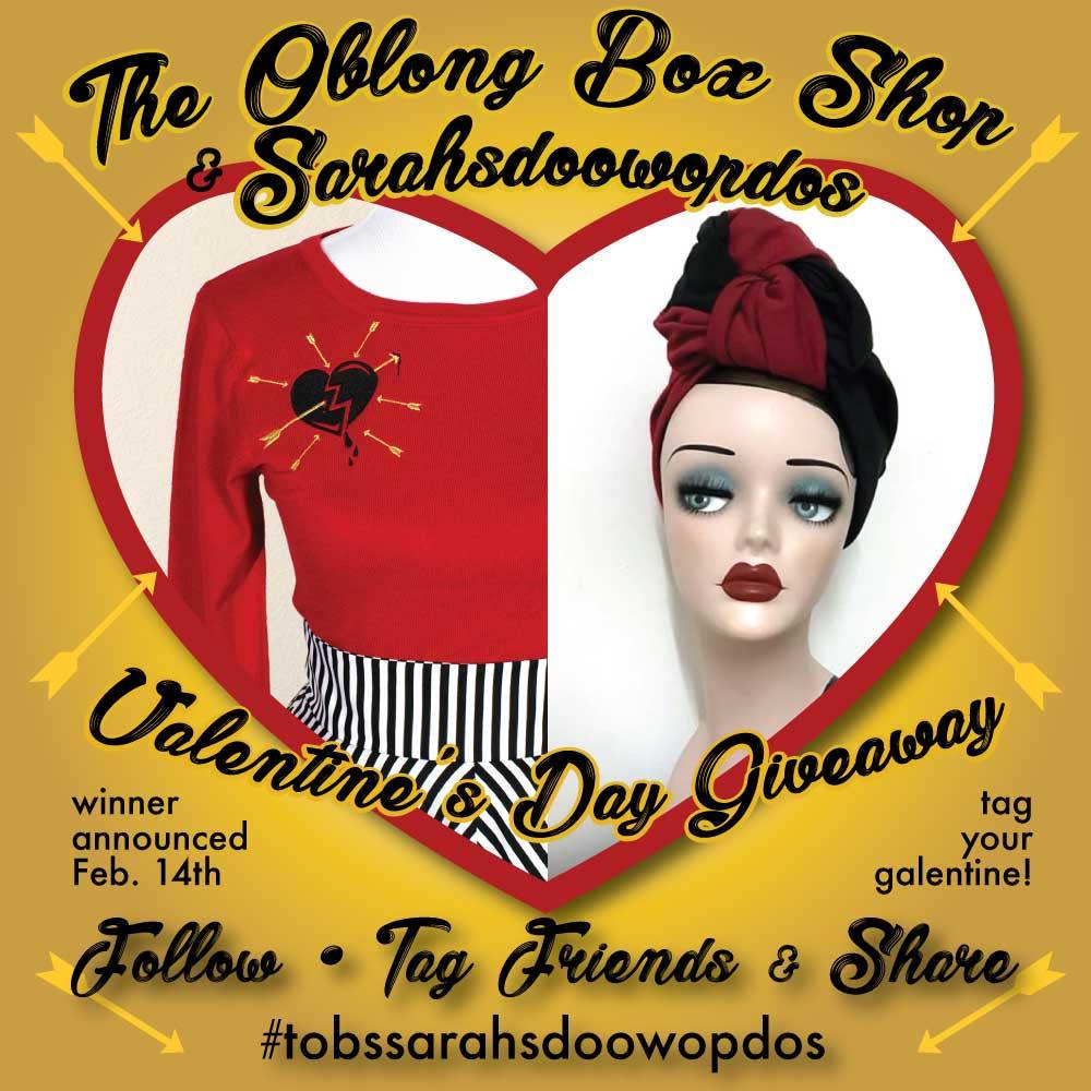 TOBS & Sarahsdoowopdos V-day Giveaway! - The Oblong Box Shop