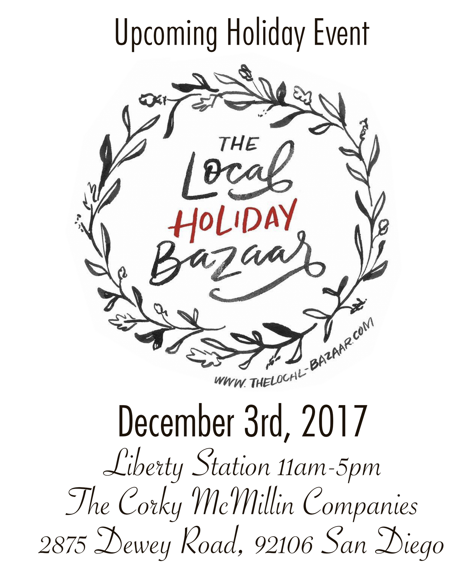 UPCOMING EVENT The Local Holiday Bazaar - The Oblong Box Shop