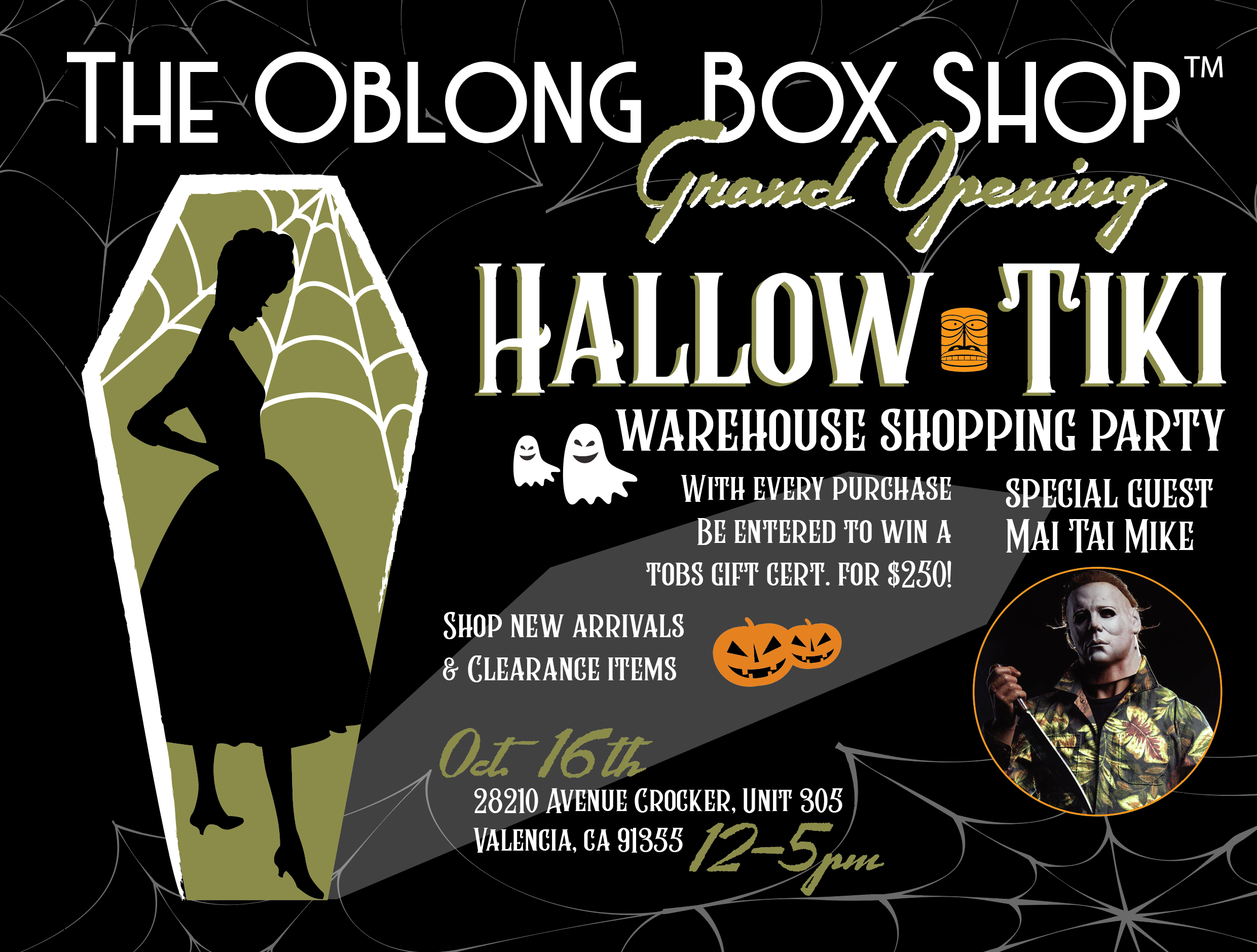 HALLOW-TIKI Warehouse Shopping Party Oct. 16th