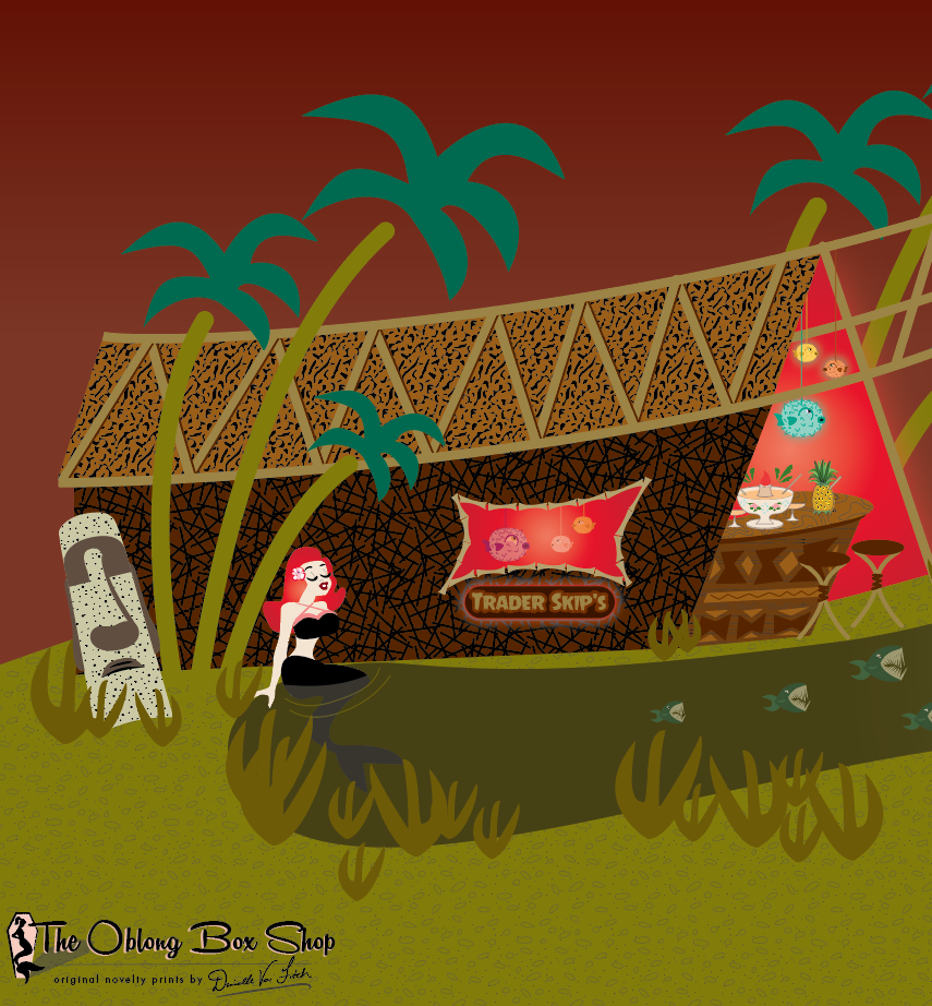 Monster Tiki Island Desktop Wallpaper FREE Download - The Oblong Box Shop