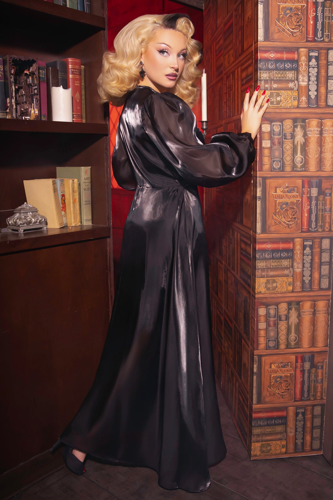 The Matriarch Dress + Overcoat - Gothic Bengaline Dress & Sheer Organza Coat Set (Royal Heart Edition)