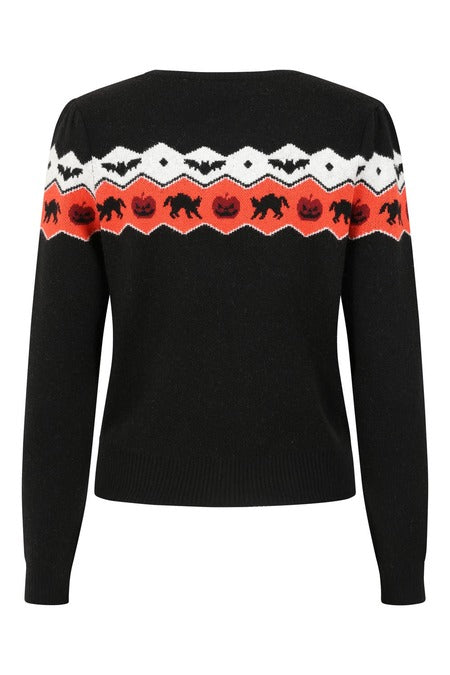 Halloween Night Black and Orange Sweater