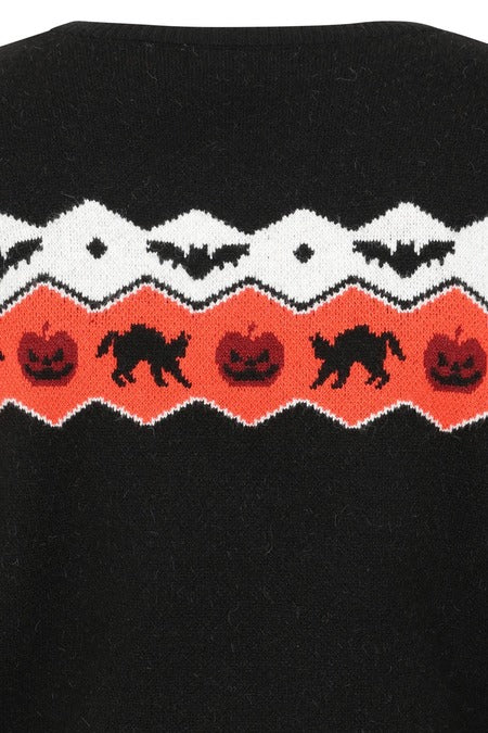 Halloween Night Black and Orange Sweater