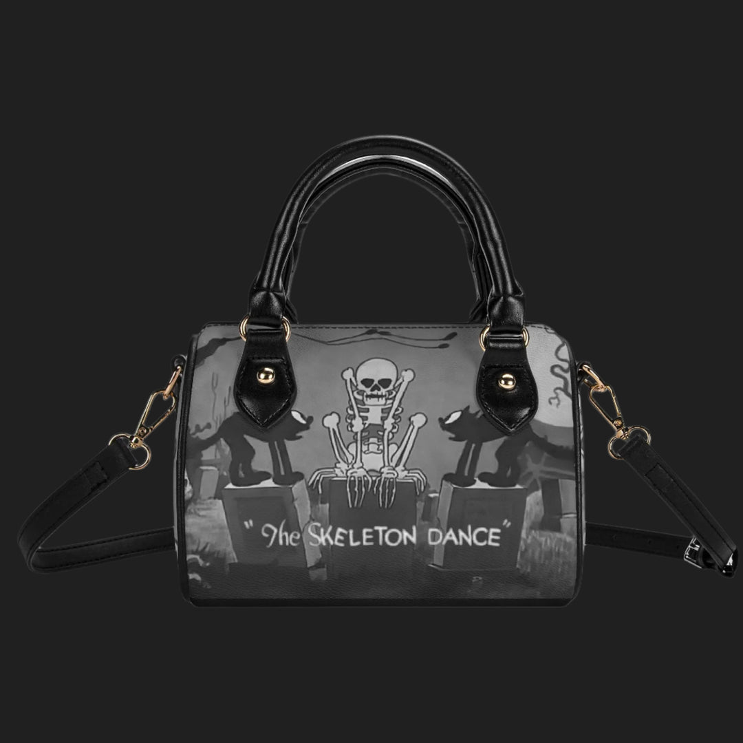 The Skeleton Dance Mini Barrel Style Purse with Crossbody Strap MADE TO ORDER