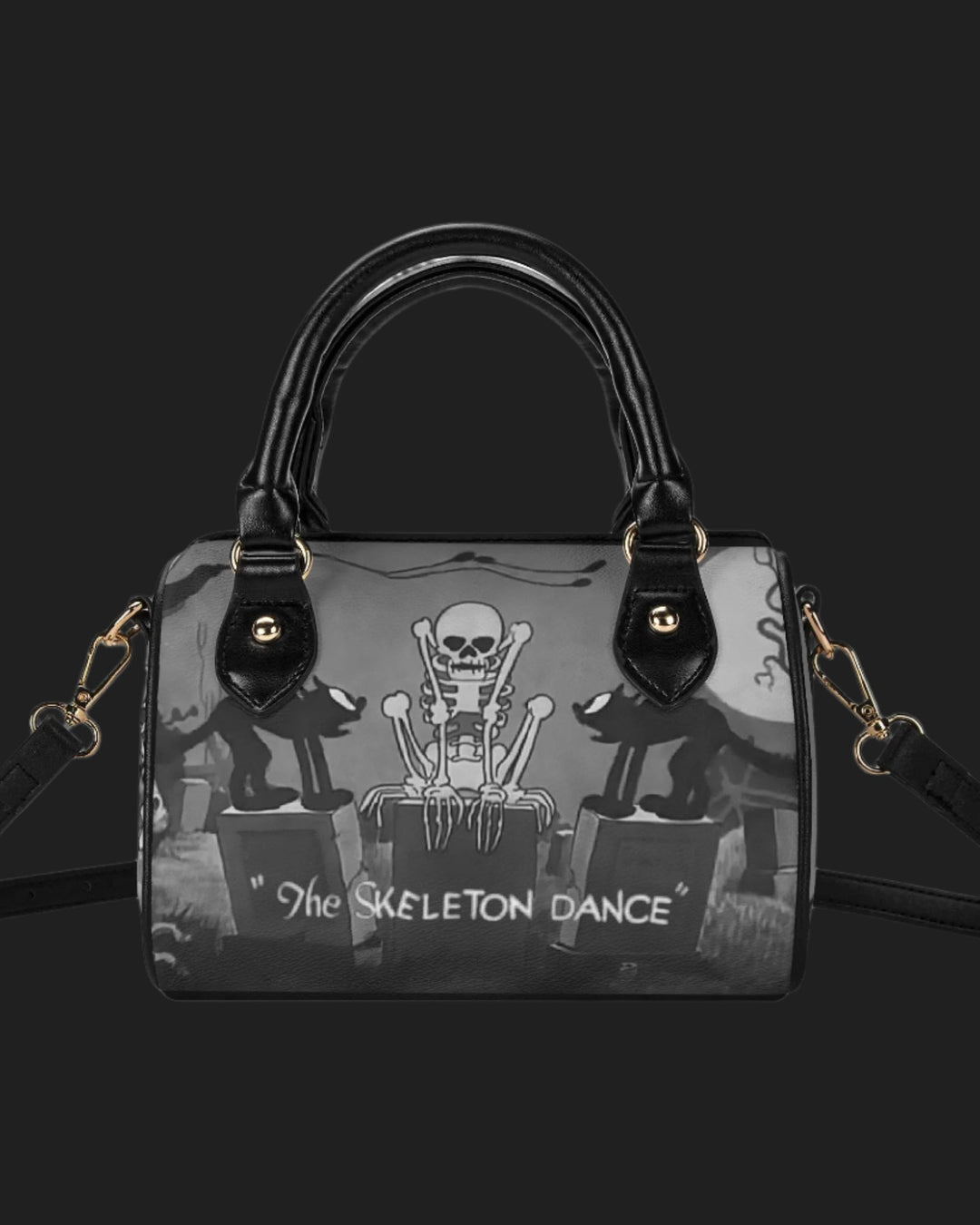 The Skeleton Dance Mini Barrel Style Purse with Crossbody Strap MADE TO ORDER