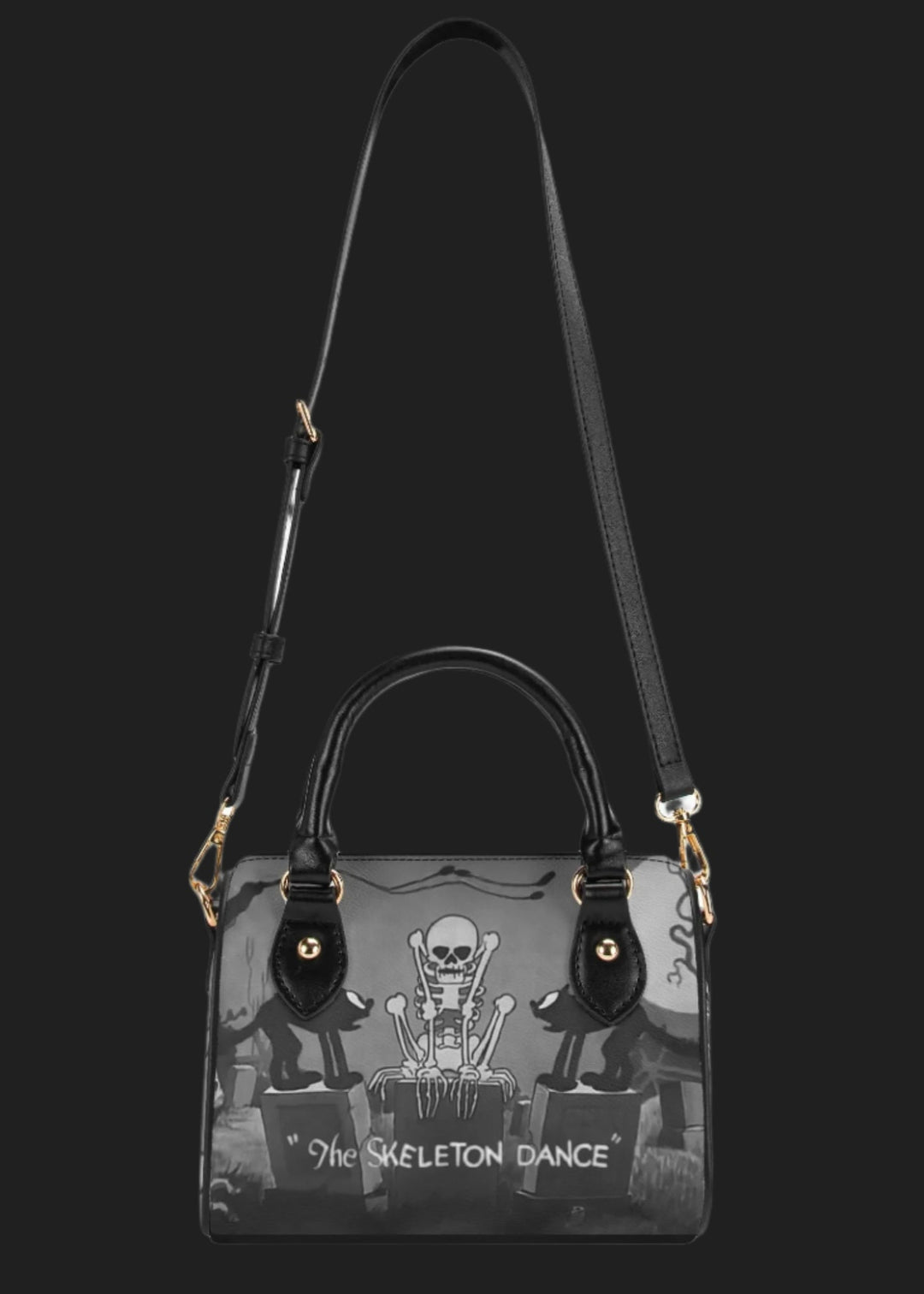The Skeleton Dance Mini Barrel Style Purse with Crossbody Strap MADE TO ORDER