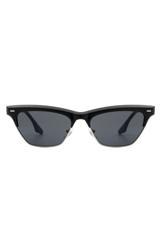 Retro Half Frame Square Fashion Cat Eye Sunglasses