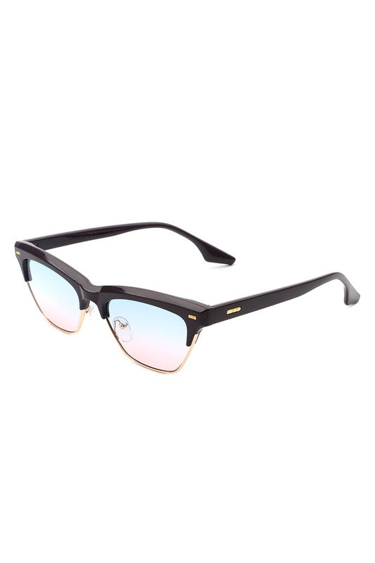 Retro Half Frame Square Fashion Cat Eye Sunglasses