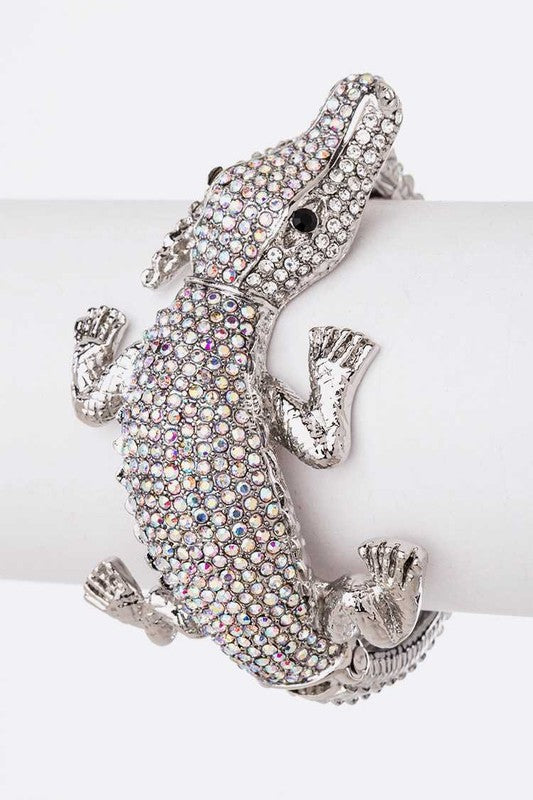 Creepy Crocodile Crystal  Bangle