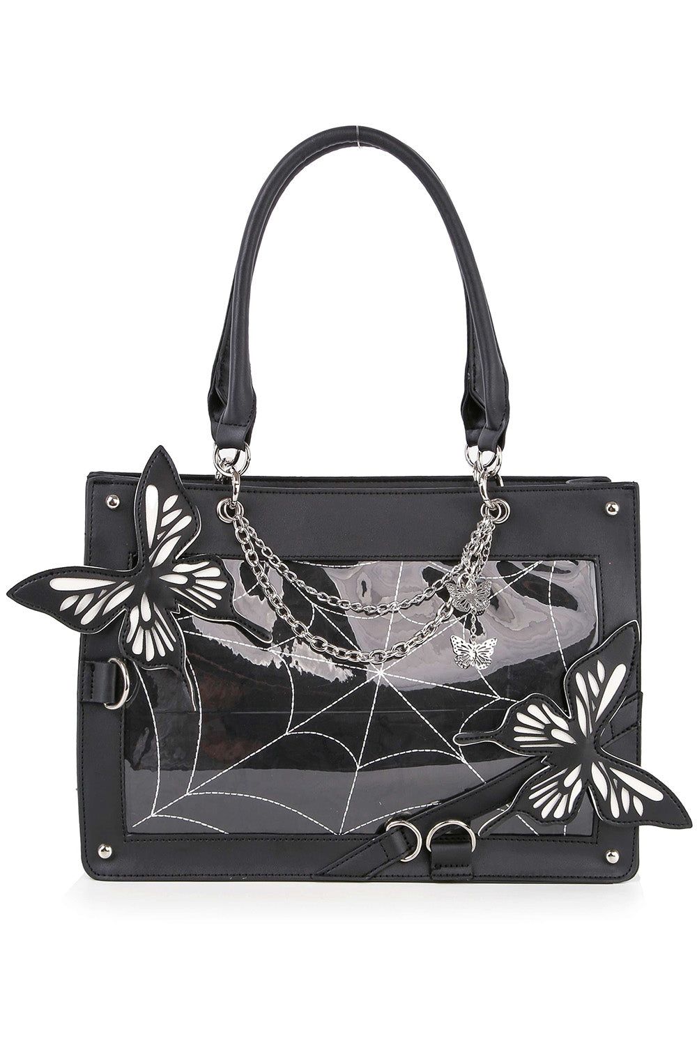 Goth Butterfly Spiderweb Purse