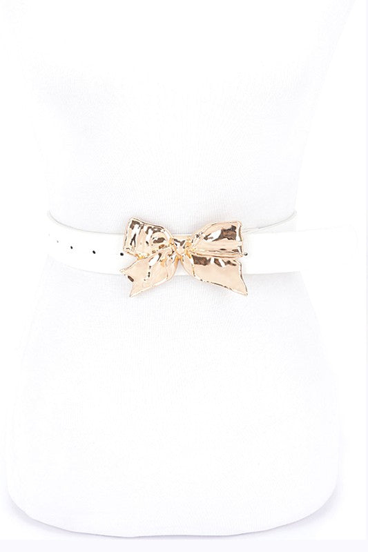 Gold Bow Buckle Fashion Belt