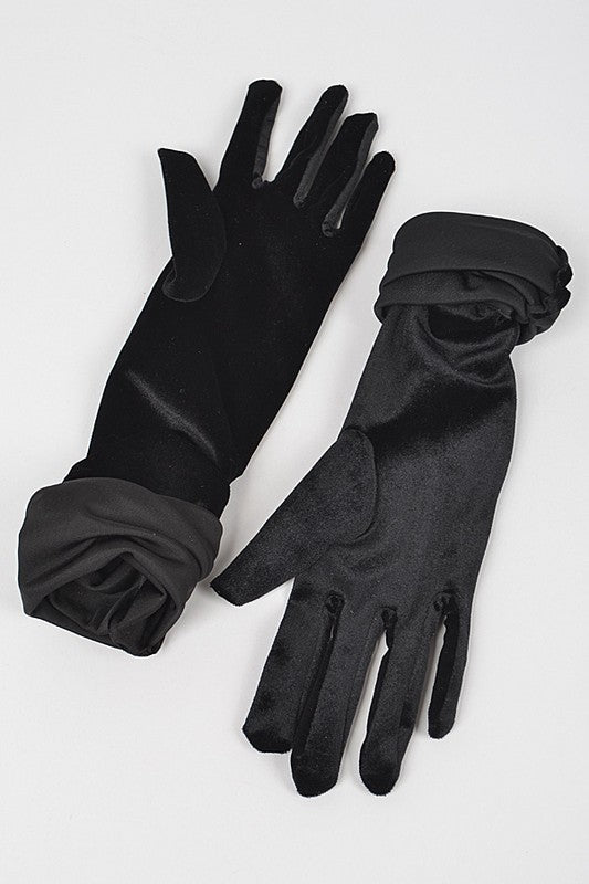 Above Elbow Elegant Long Velvet Gloves