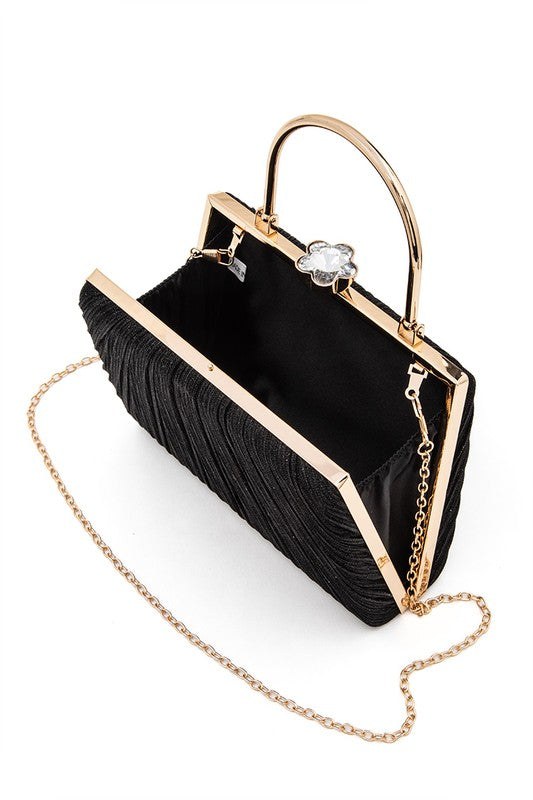 Pleated Clutch Evening Box fashion Purse