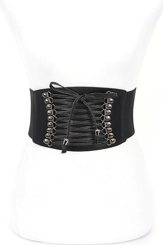 Lacing Elastic Corset Belt