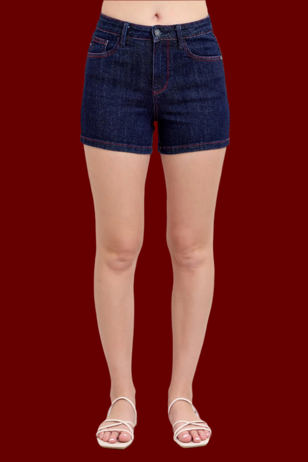 Heartbreaker Denim Shorts with Heart Pockets by Judy Blue