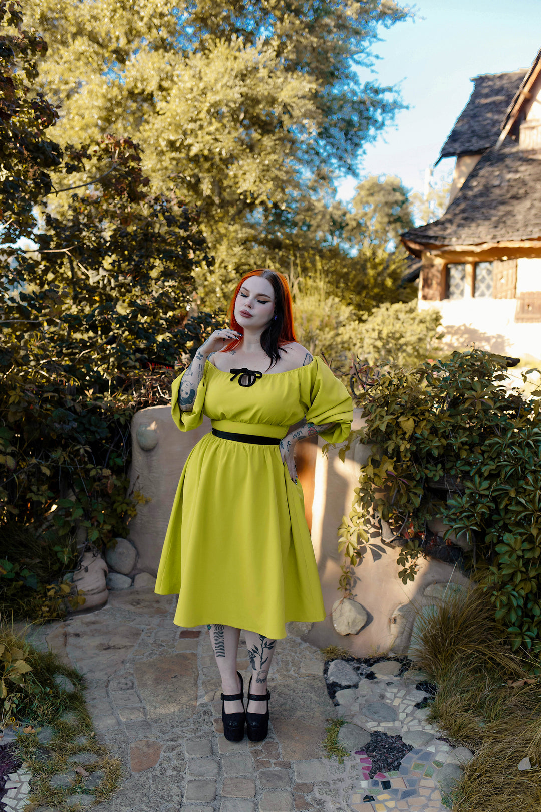 Eva Dress Chartreuse