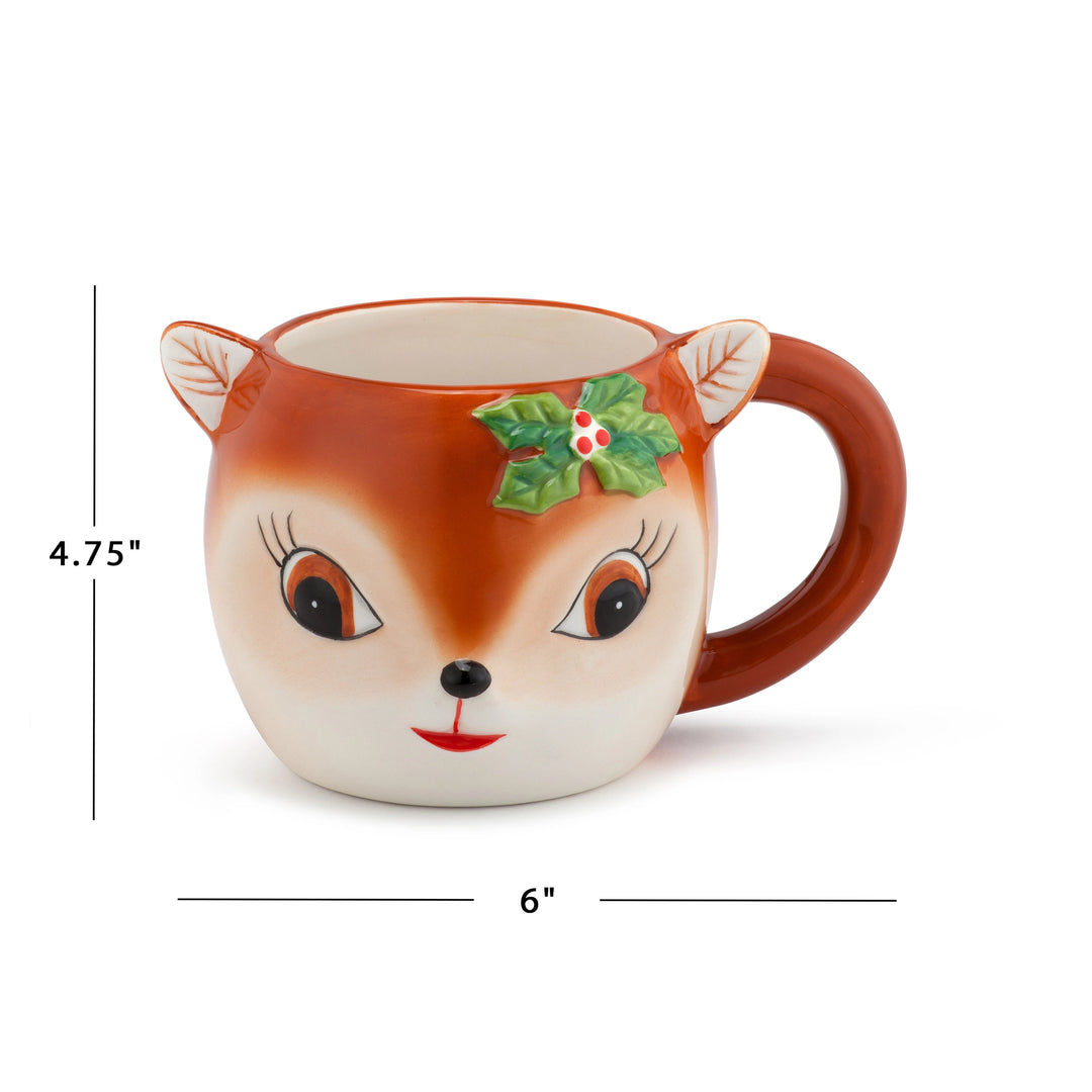 Vintage Inspired Reindeer Mug