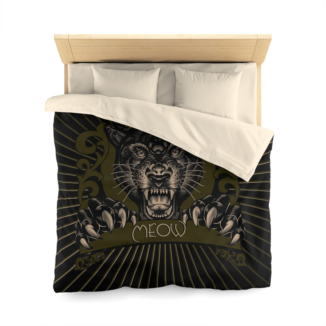 Meow Panther Microfiber Duvet Cover