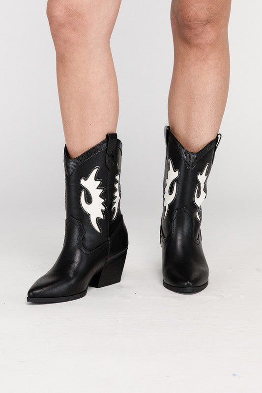 GIGA Goth Western High Ankle Boots