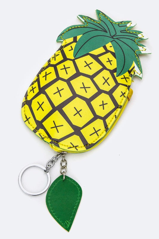 Pineapple Small Zip Coin Pouch