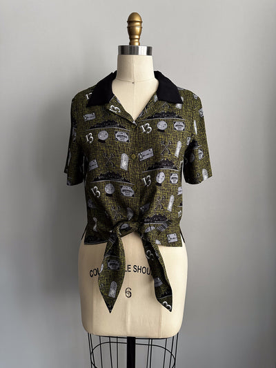 Winchester Mystery House® All Over Print Cropped Camp Shirt