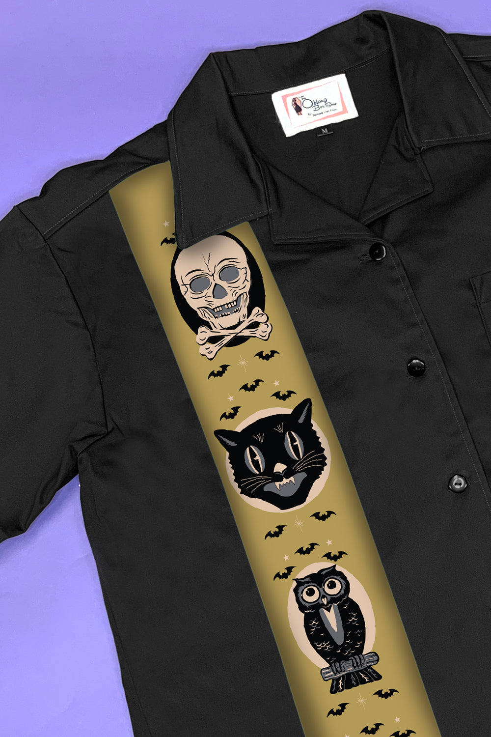 Gold and Grey Halloween Treat Button Down Shirt