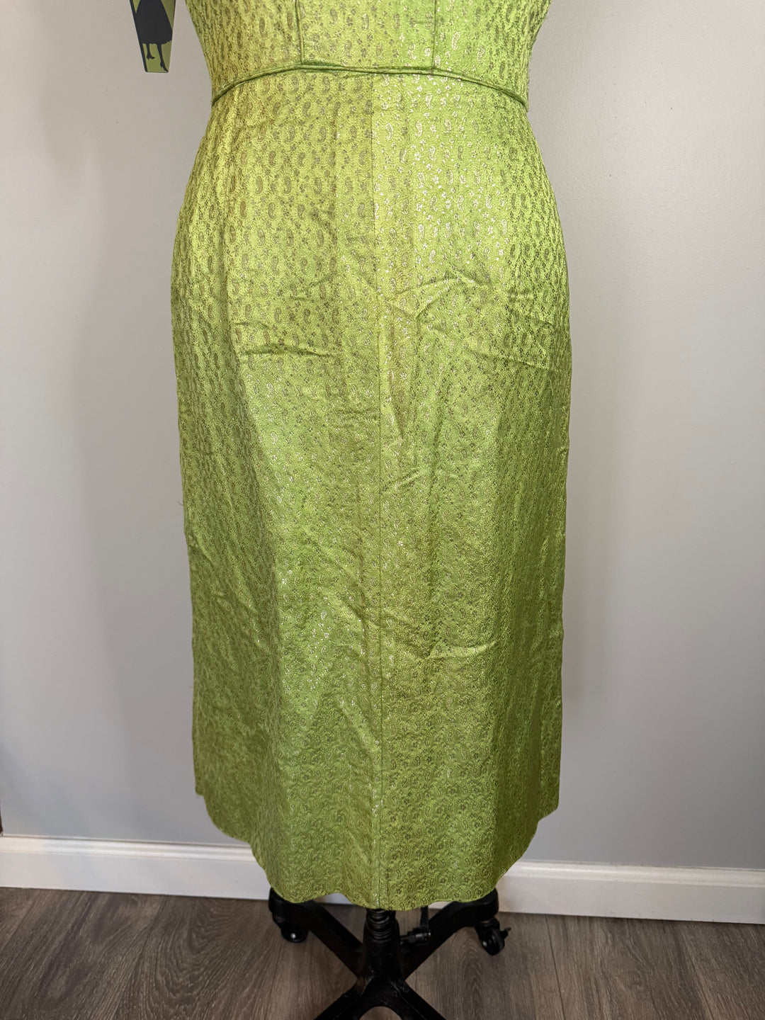 True Vintage Green With Envy Paisley Metallic Wiggle Dress - FINAL SALE