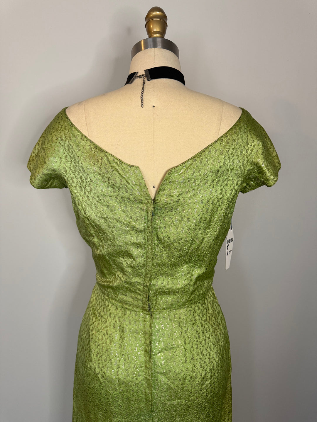 True Vintage Green With Envy Paisley Metallic Wiggle Dress - FINAL SALE
