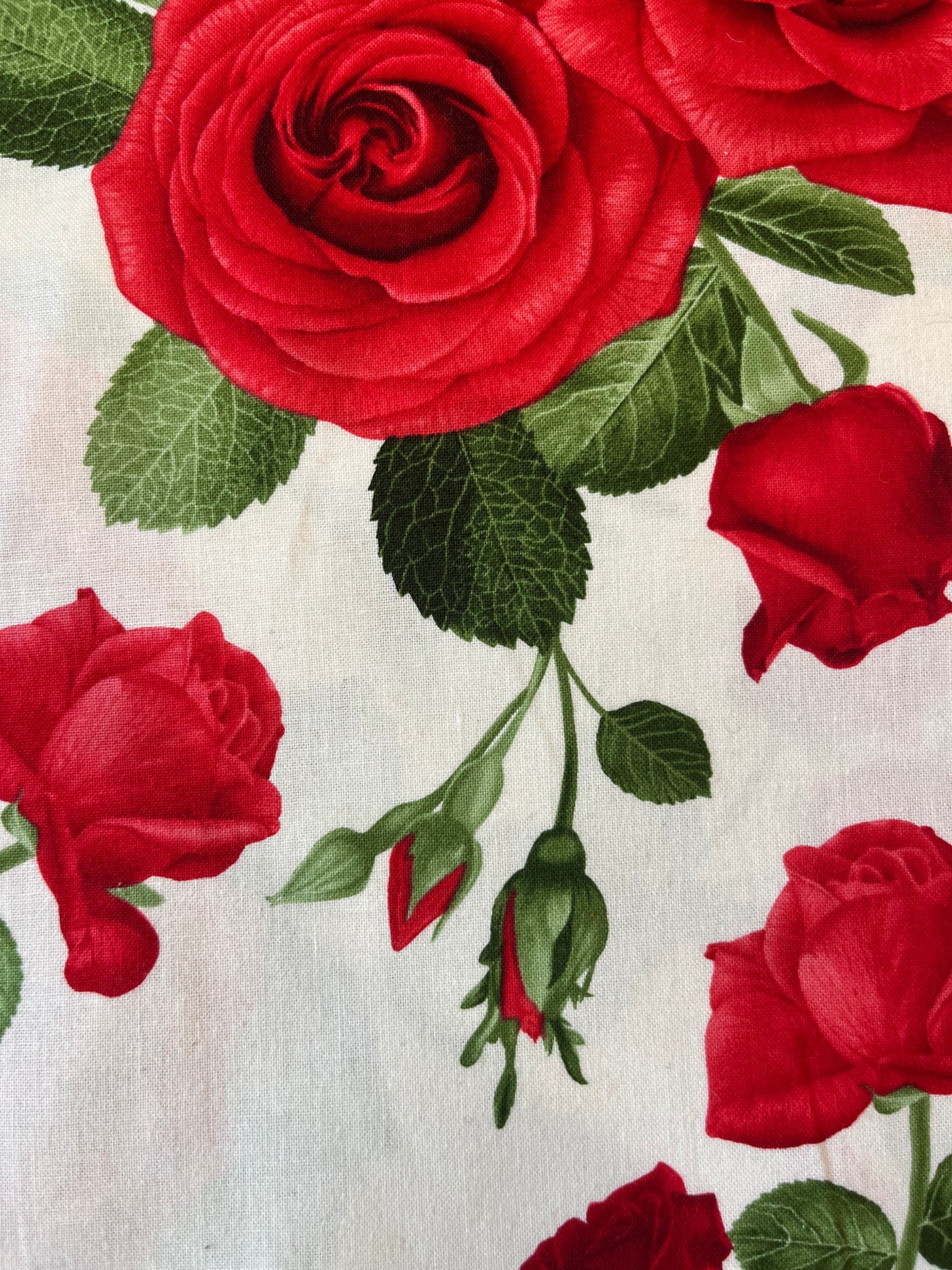 Timeless Treasures Big Red Roses Cotton Fabric by the yard