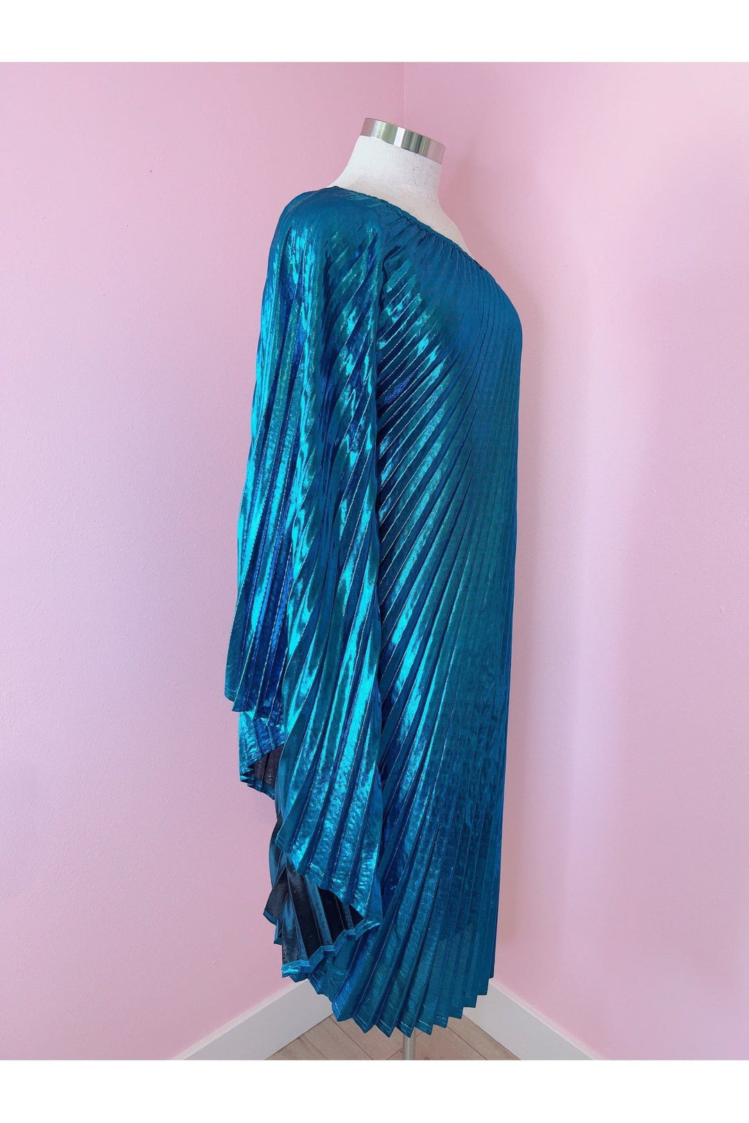 *SALE* Vibrant Blue Metallic One Shoulder Designer Dress