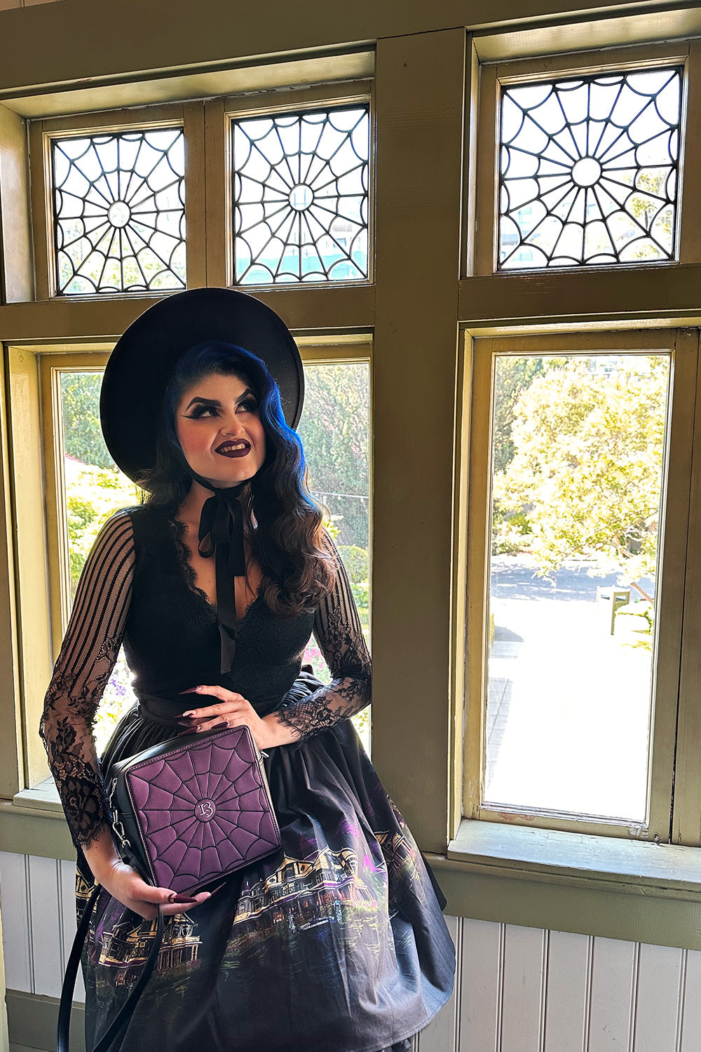 Spiderweb Window Crossbody Purse