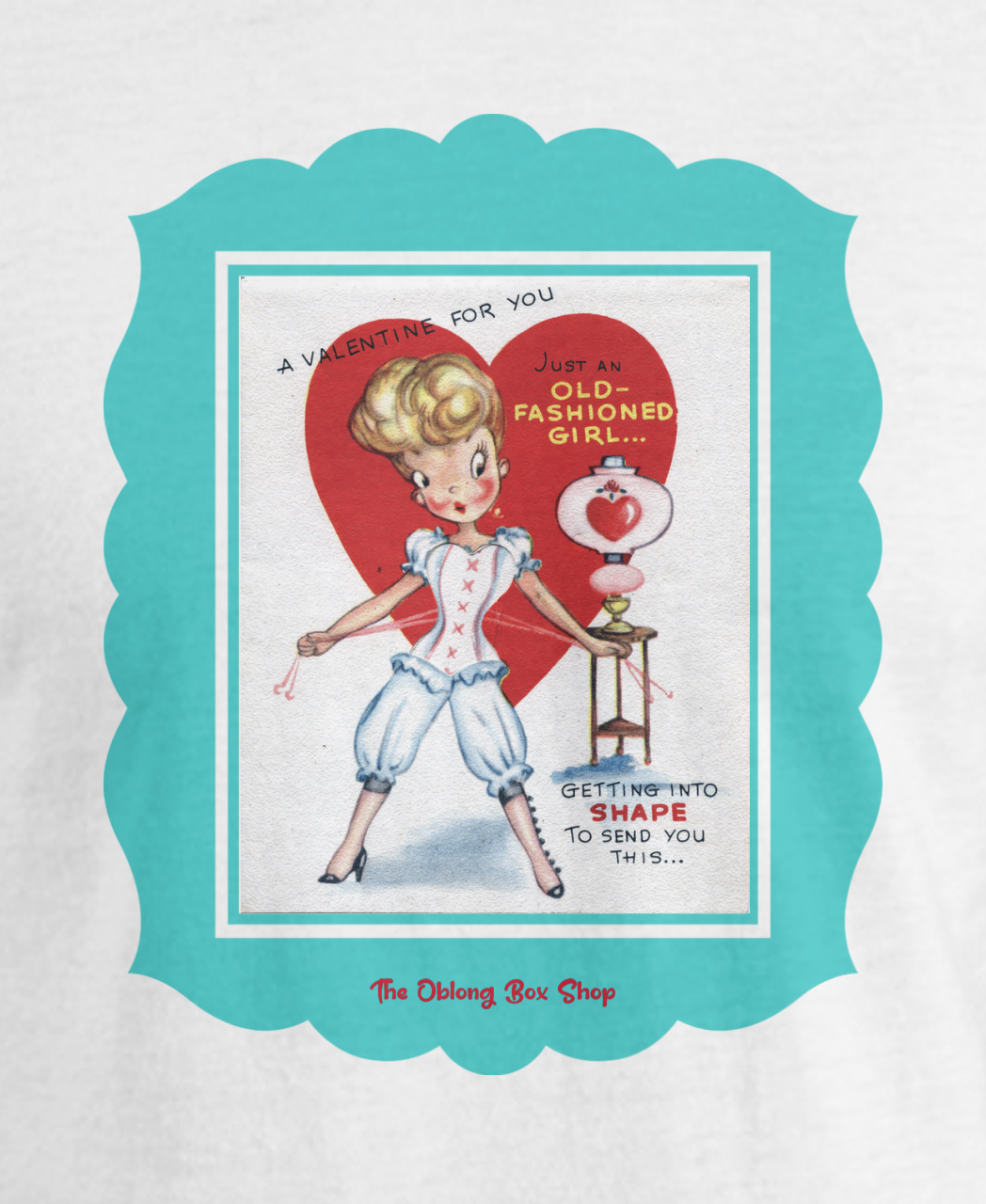 Old Fashioned Girl Valentine 3/4 sleeve raglan shirt