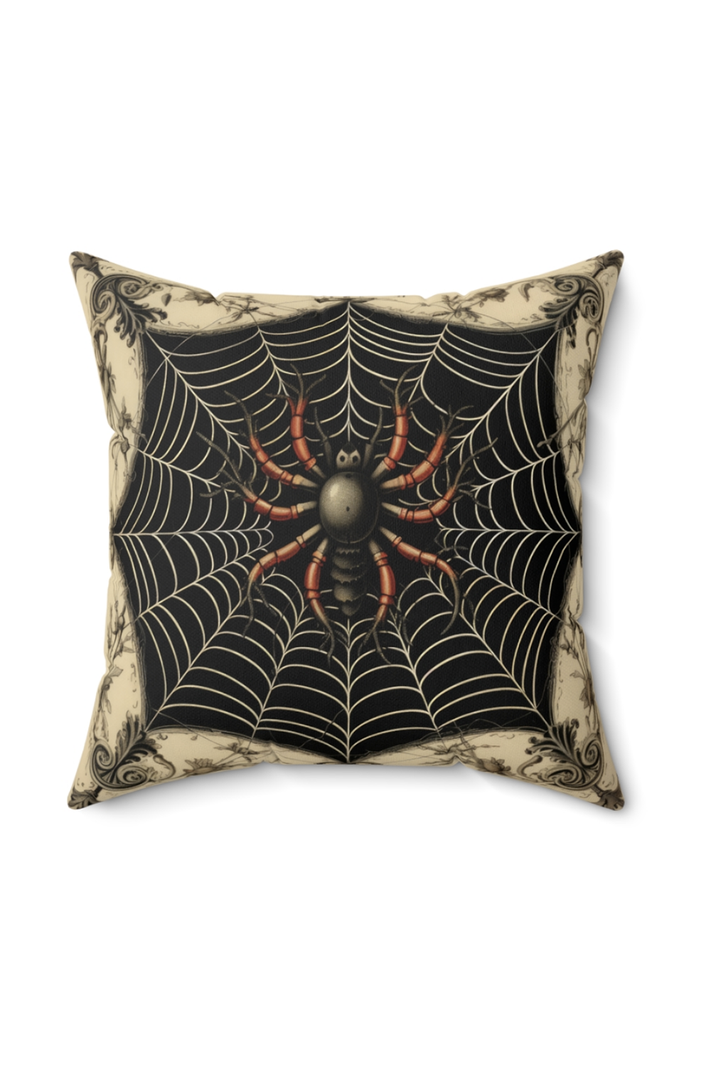 Victorian Spider Throw Pillow
