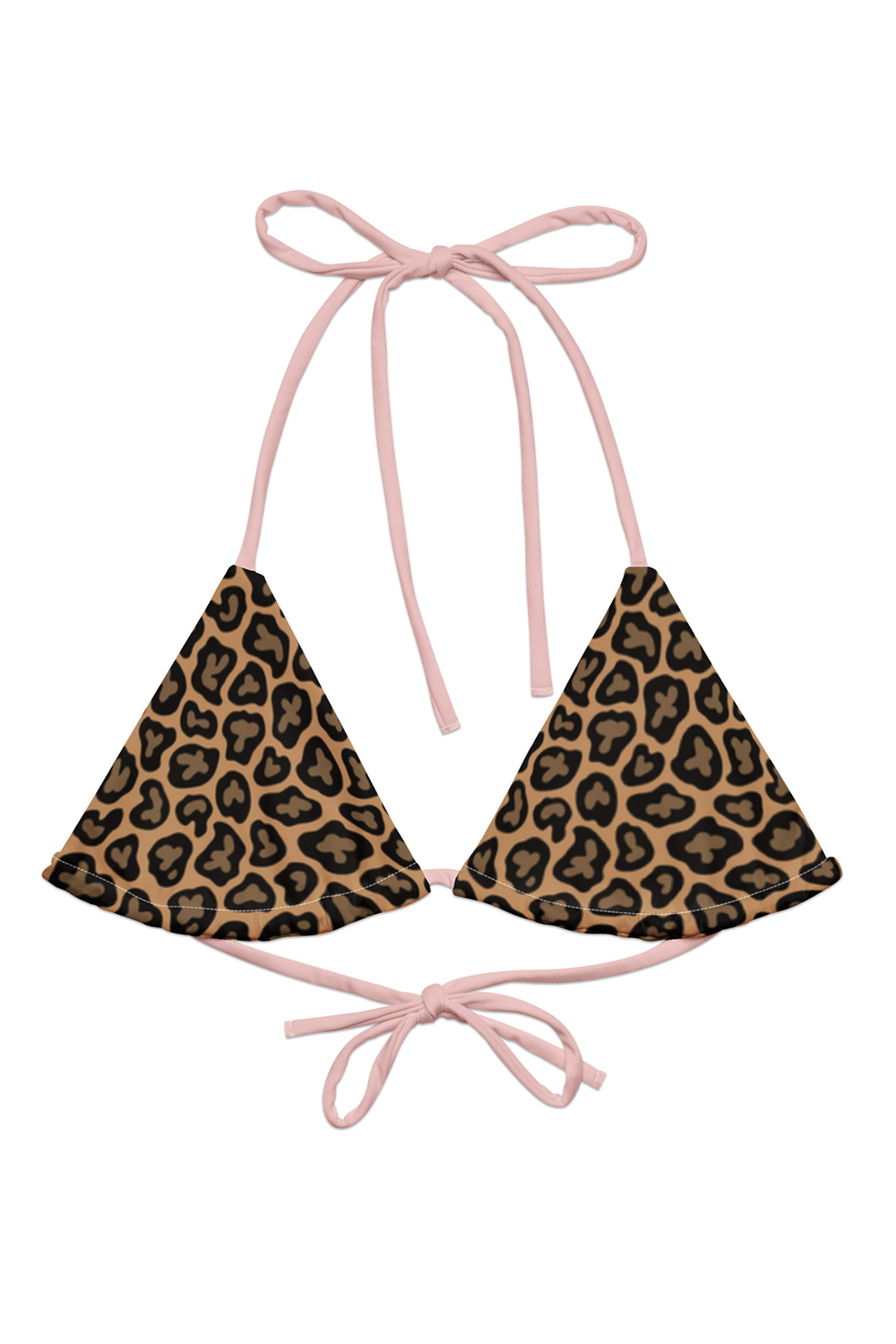 Pink Leopard Bikini Top