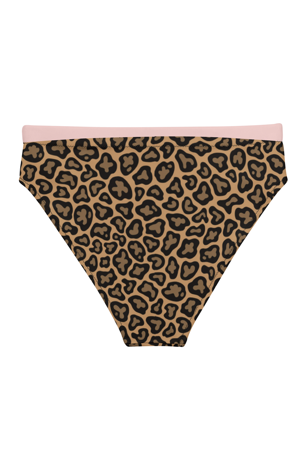 Pink Leopard High Waist Bikini Bottom