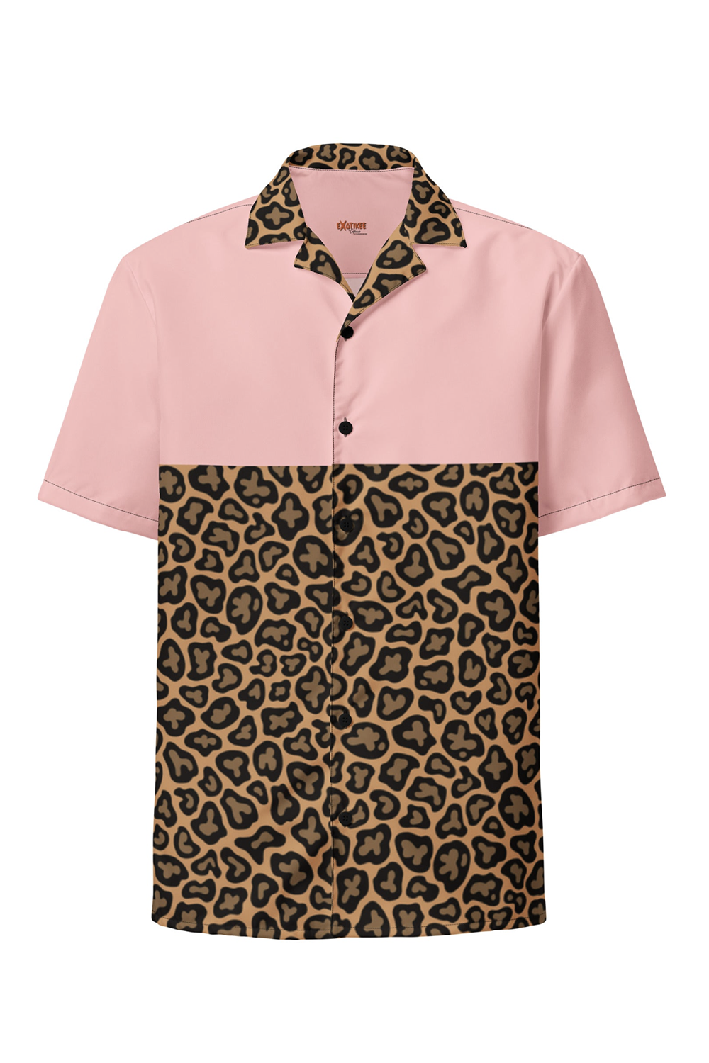 Pink Leopard Button Down Shirt