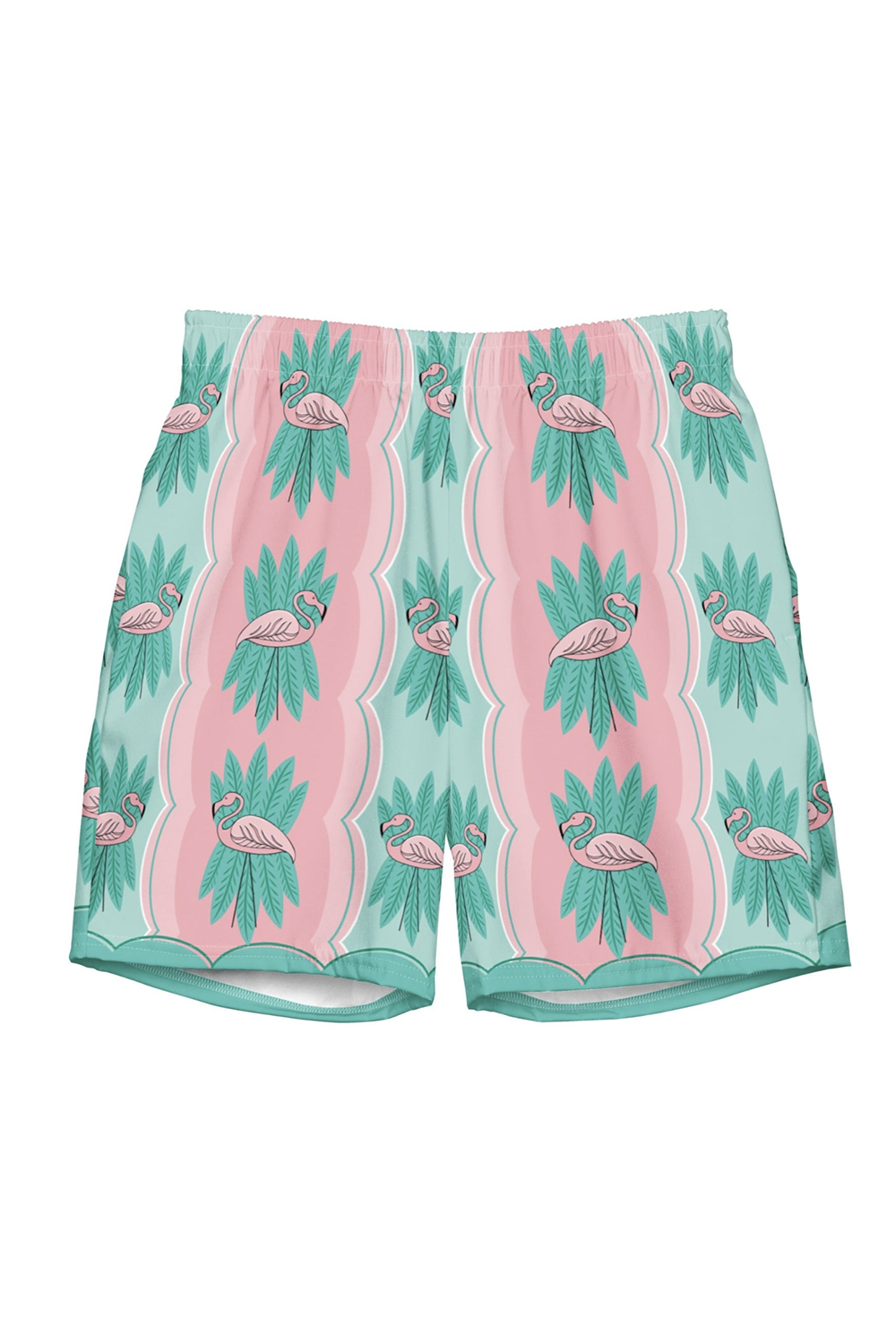 Pink Flamingo Men's swim trunks