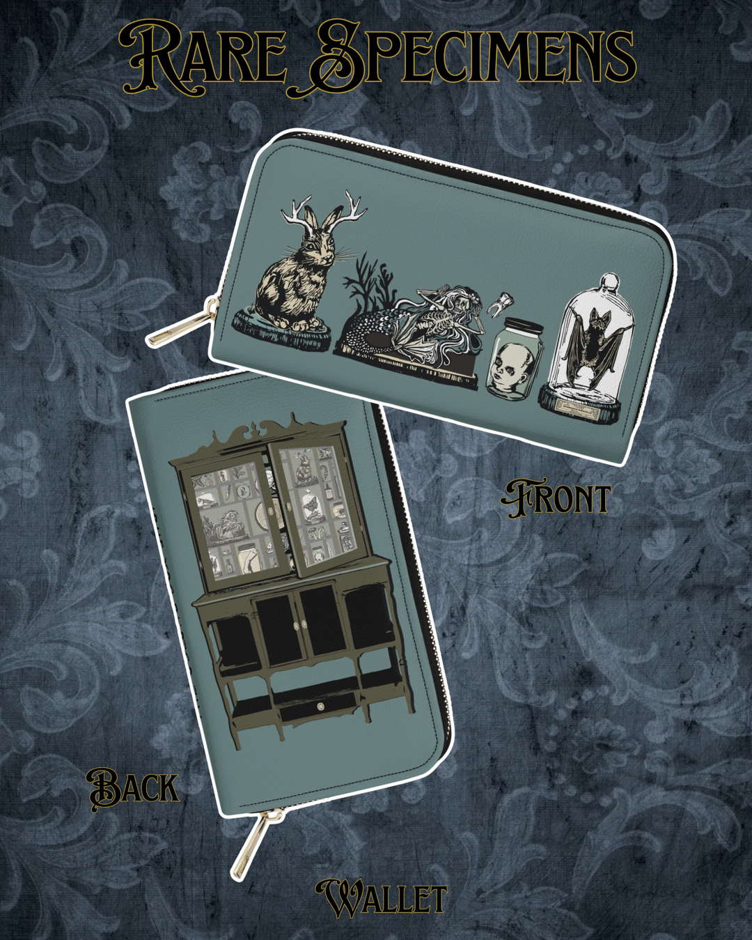 Rare Specimens Oddities Print Wallet Made To Order
