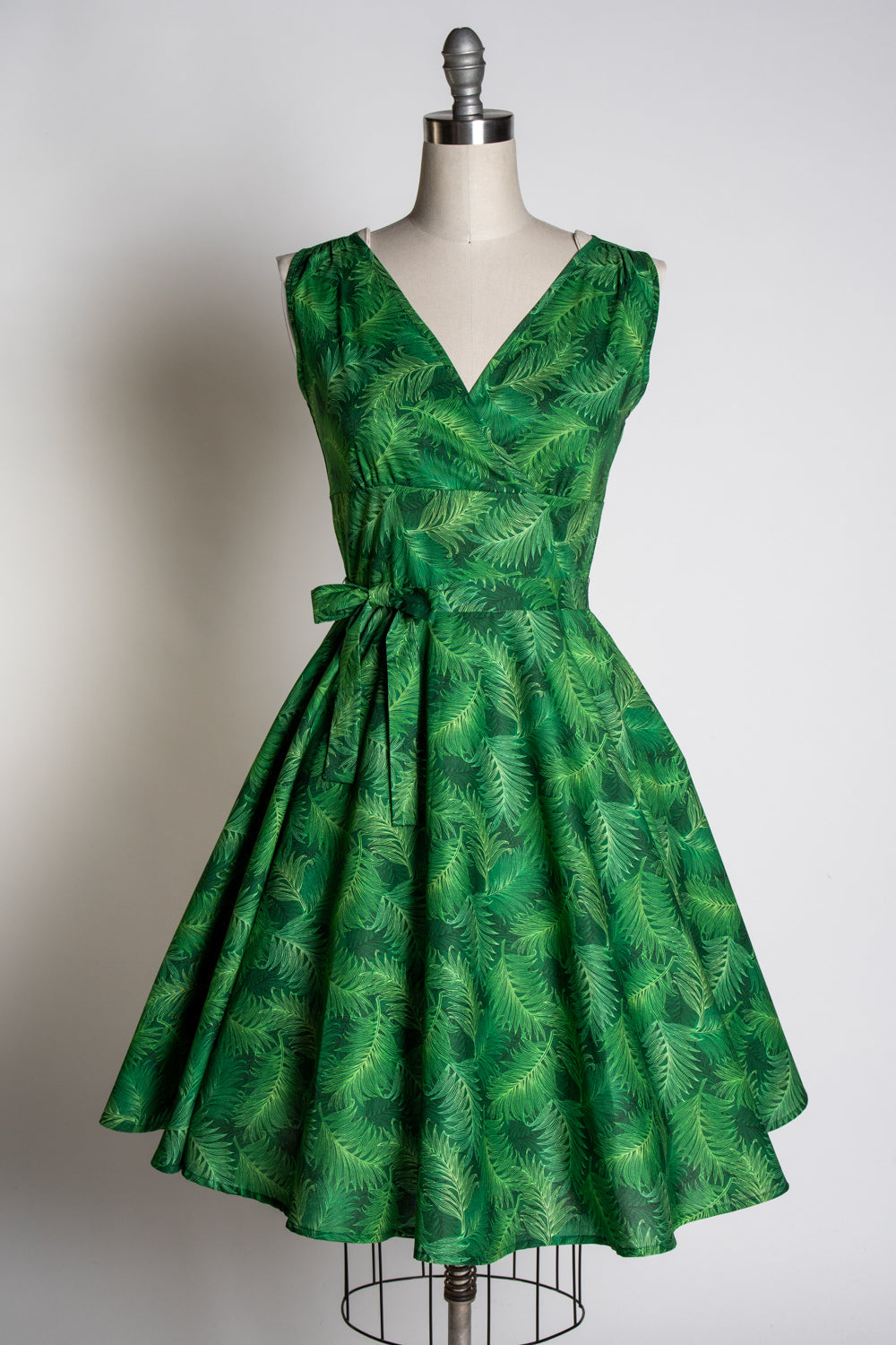 Serena Swing Dress- Green Ferns