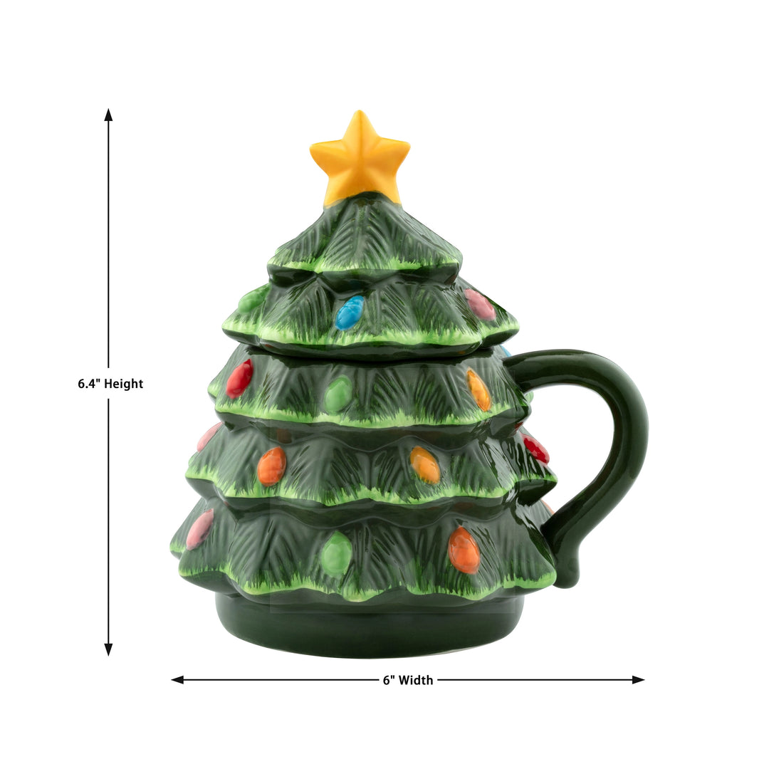 Green Ceramic Christmas Tree Mug