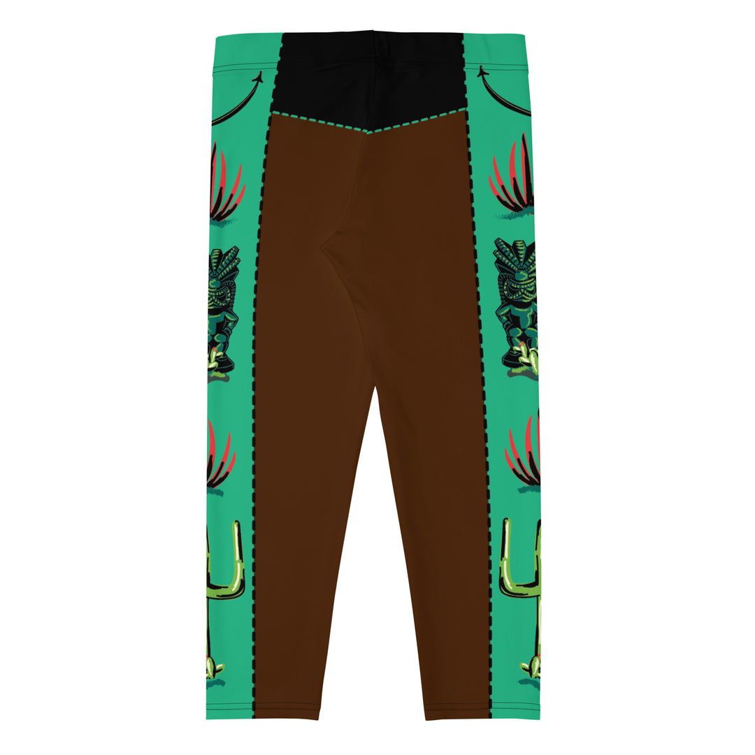 Aloha Partner Western Tiki Capri Leggings XS-XL