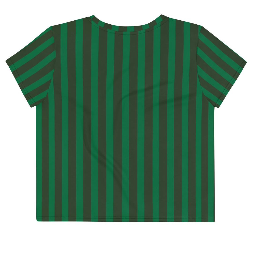 Big Bow Green Stripe Crop Top