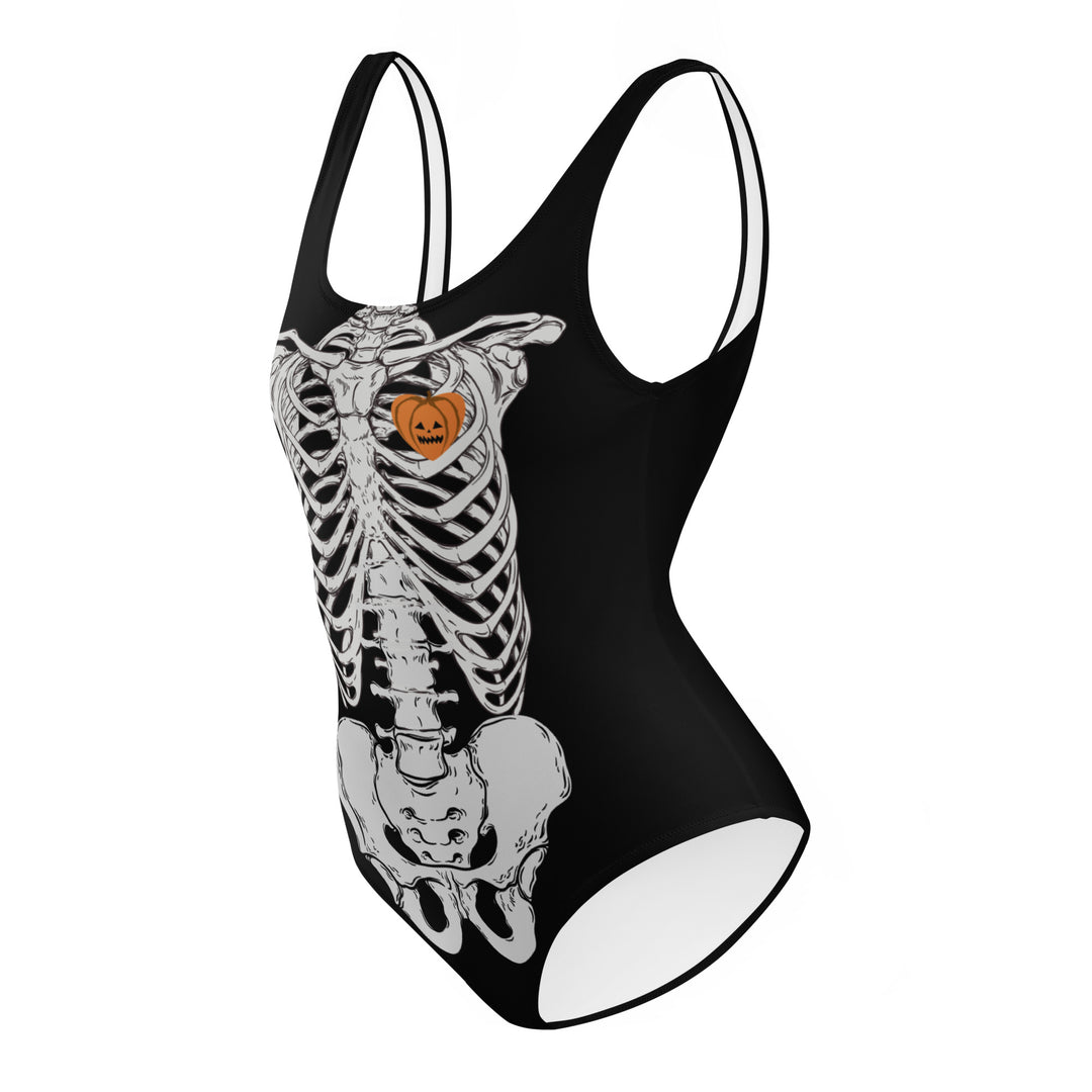 SPOOKY Skeleton One-Piece Swimsuit