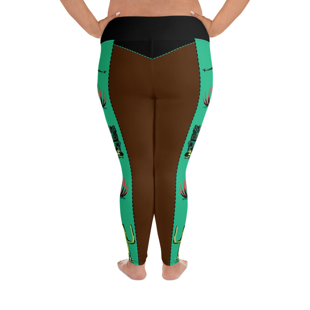 Aloha Partner Western Tiki Plus Size Leggings