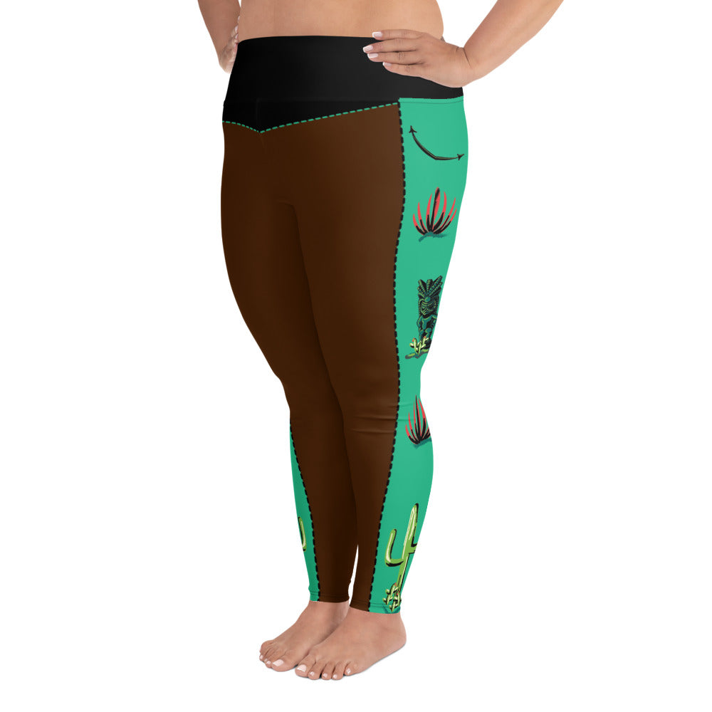 Aloha Partner Western Tiki Plus Size Leggings